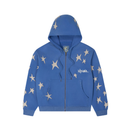 Zip Hoodie Stars Patchwork Washe Blue | KidSuper