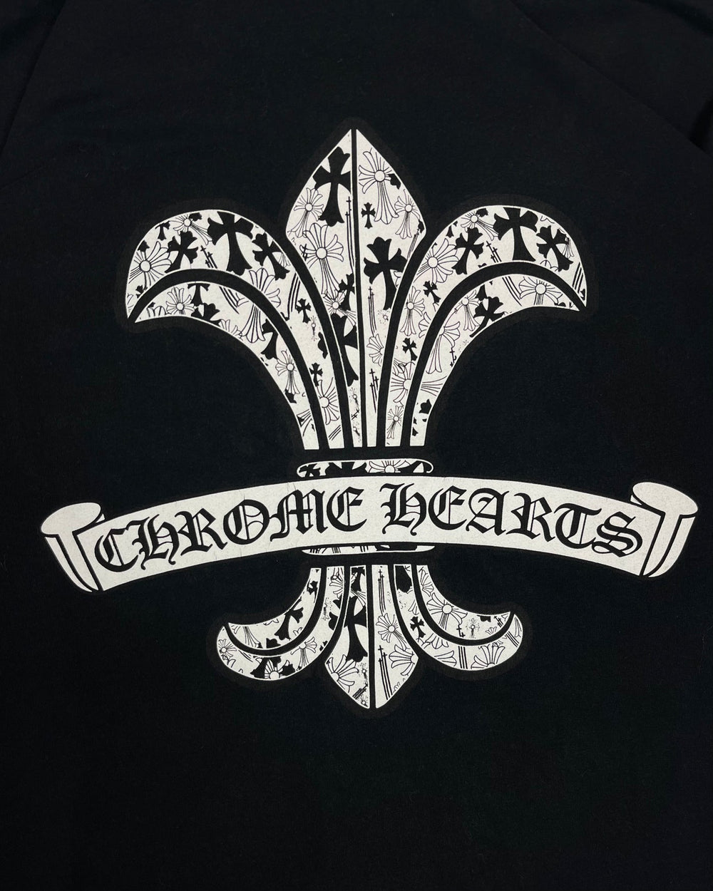 Chrome Hearts Black White Dagger Logo Tee