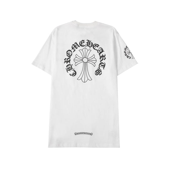 T-shirt White Neck Logo | Chrome Hearts