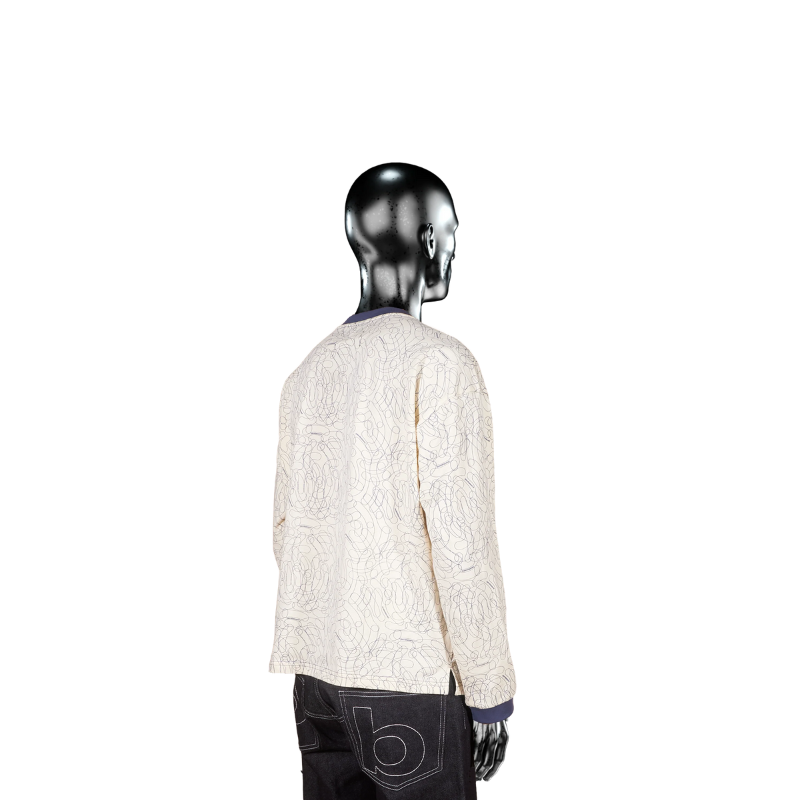 Longsleeve Longsleeve T-shirt - Cream/Blue Digital Camo℗ | Pierre Bassene