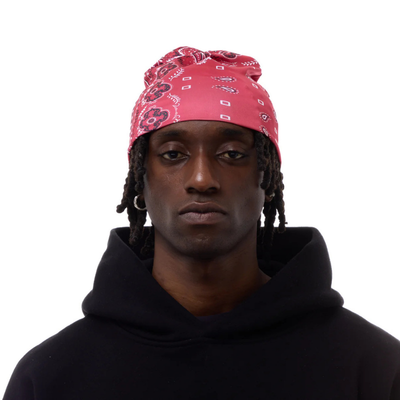 Beanie Skull Red Bandana  | ABELA023