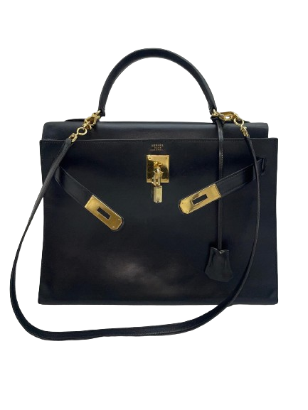 Sac HERMES Kelly 32 noir 1988