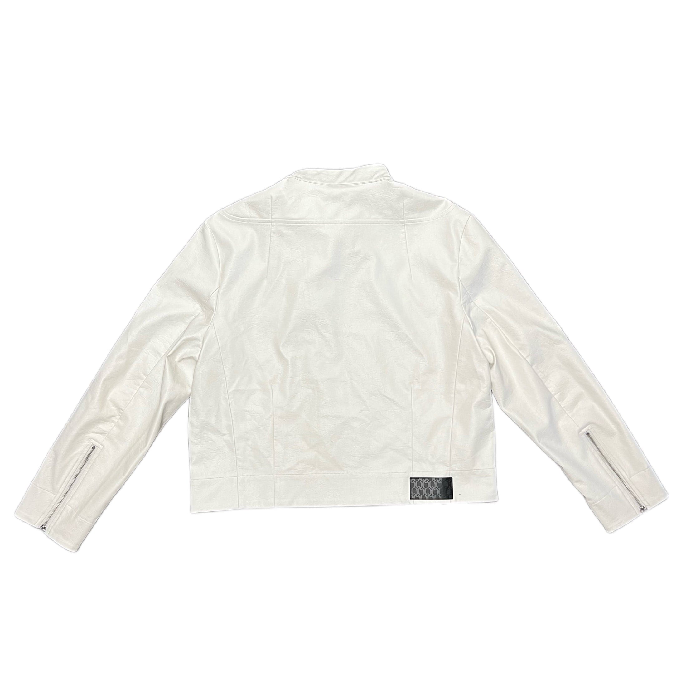 QAOS® Leather Jacket QUIROZ in White