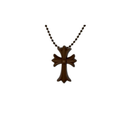 Necklace Silicone Cross Brown | Chrome Hearts