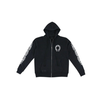 Zip Hoodie Thermal Horseshoe Black 2025 | Chrome Hearts