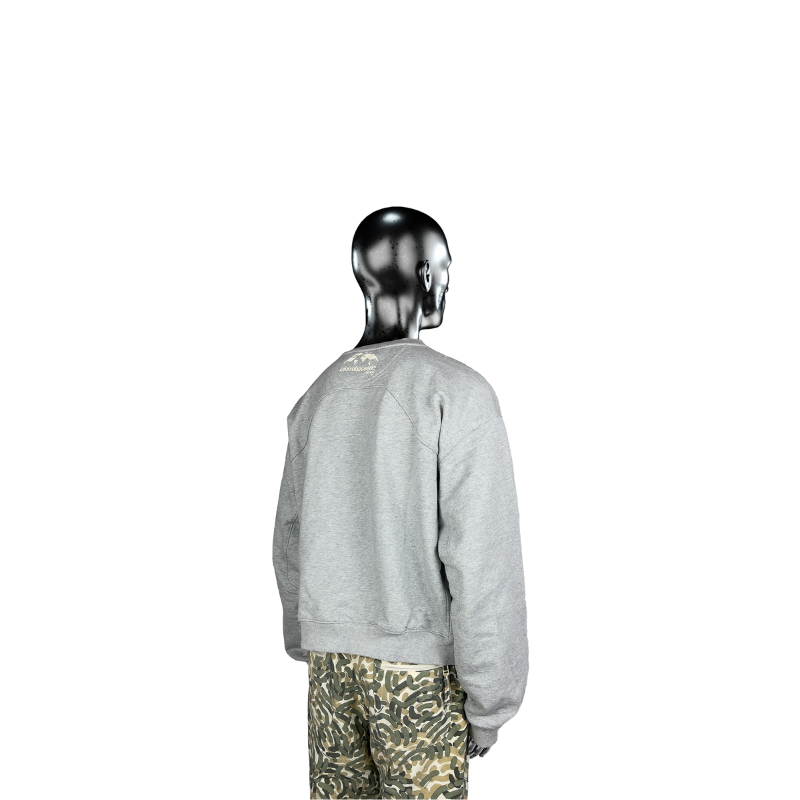 Pull ras du cou militaire℗ - Gris chiné | Pierre Bassene