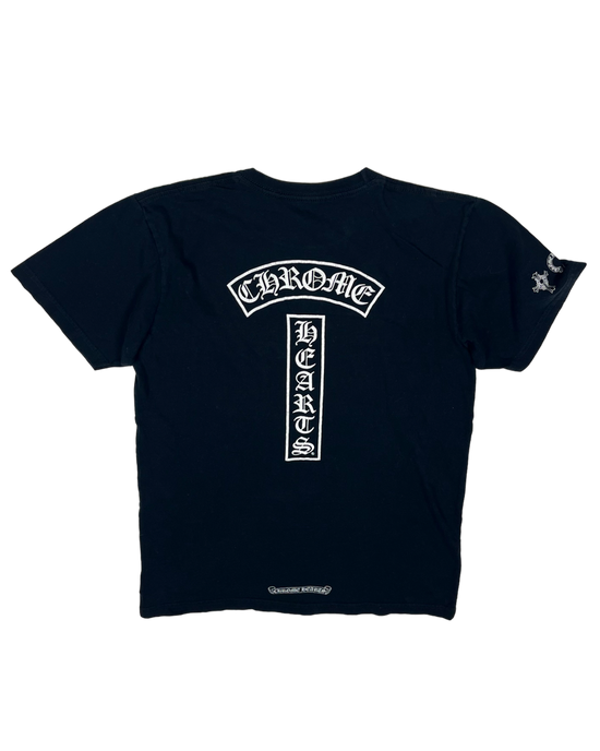 T-shirt Black Vertical Logo | Chrome Hearts