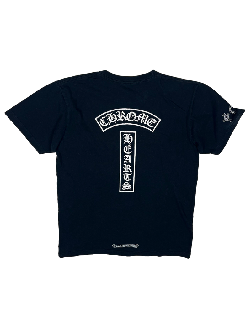 T-shirt Black Vertical Logo | Chrome Hearts