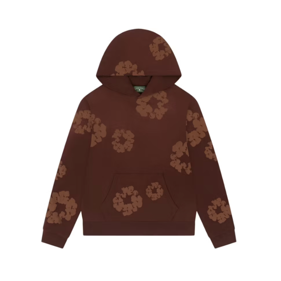 Hoodie Mono Cotton Wreath Brown | Denim Tears