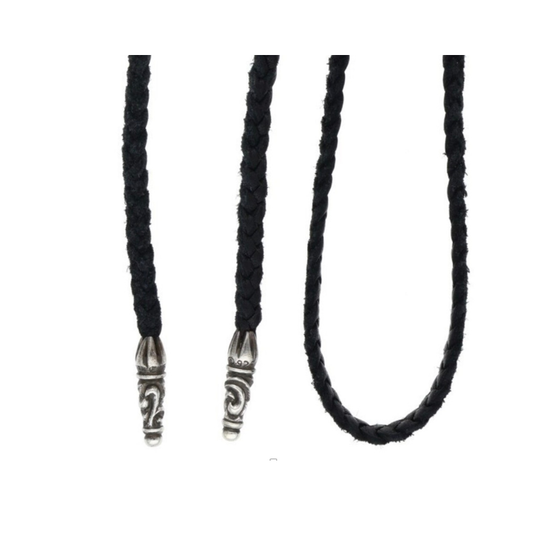 Necklace Leather Braided  | Chrome Hearts