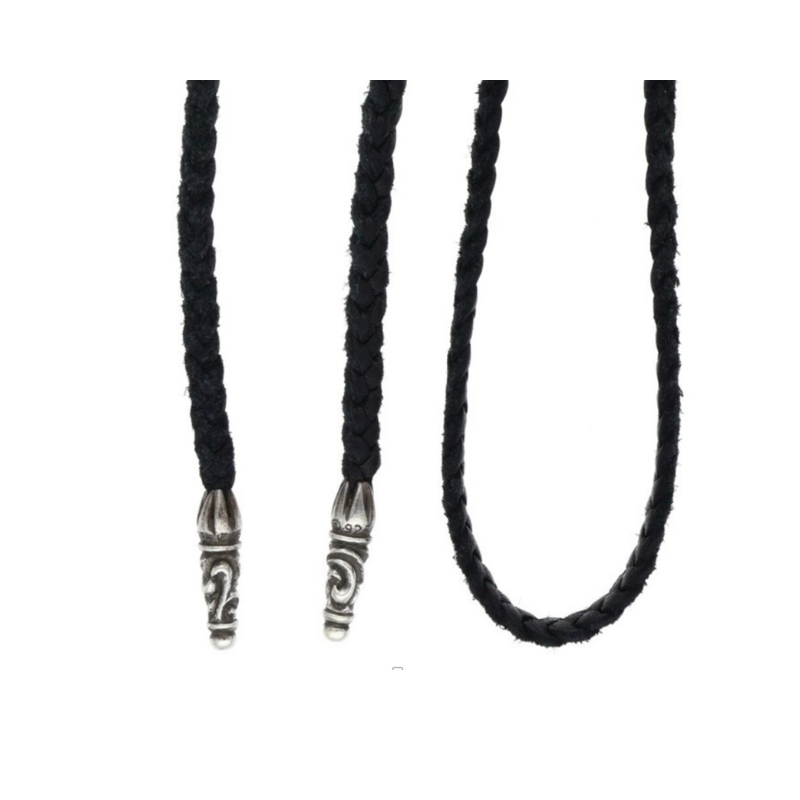 Necklace Leather Braided  | Chrome Hearts