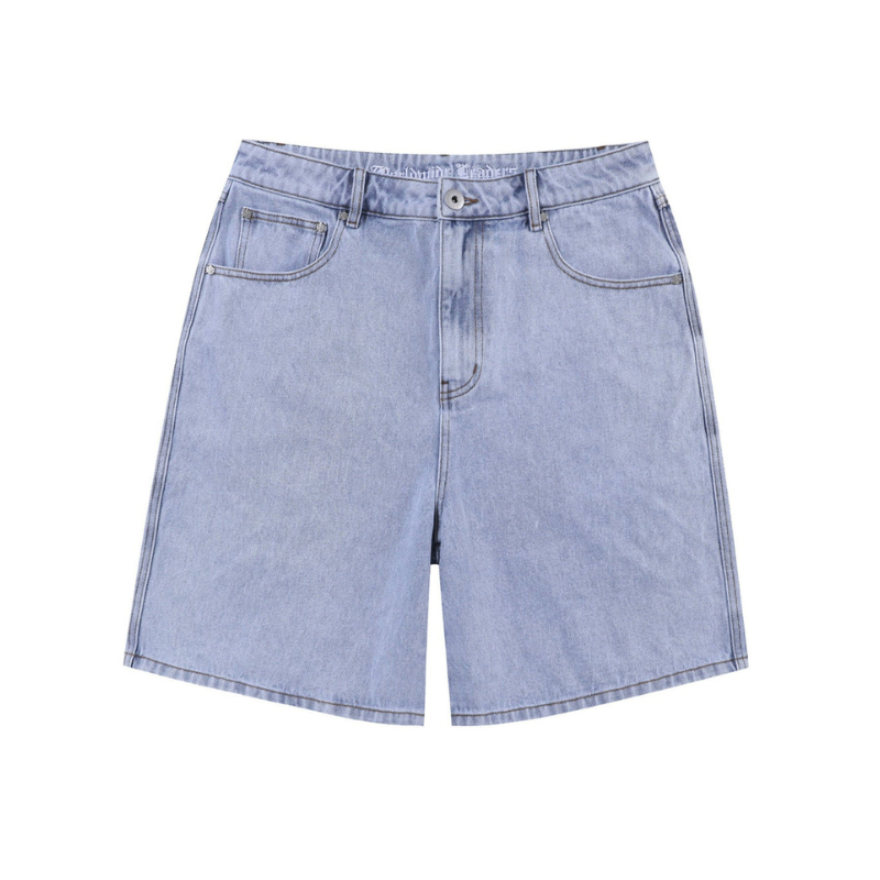 UNKNOWN Dagger EMB Denim Short Light Wash Blue