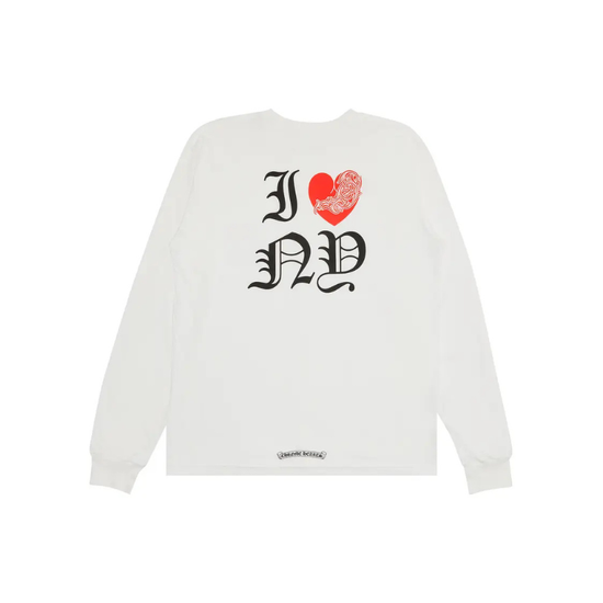 Longsleeve I Love NY White | Chrome Hearts