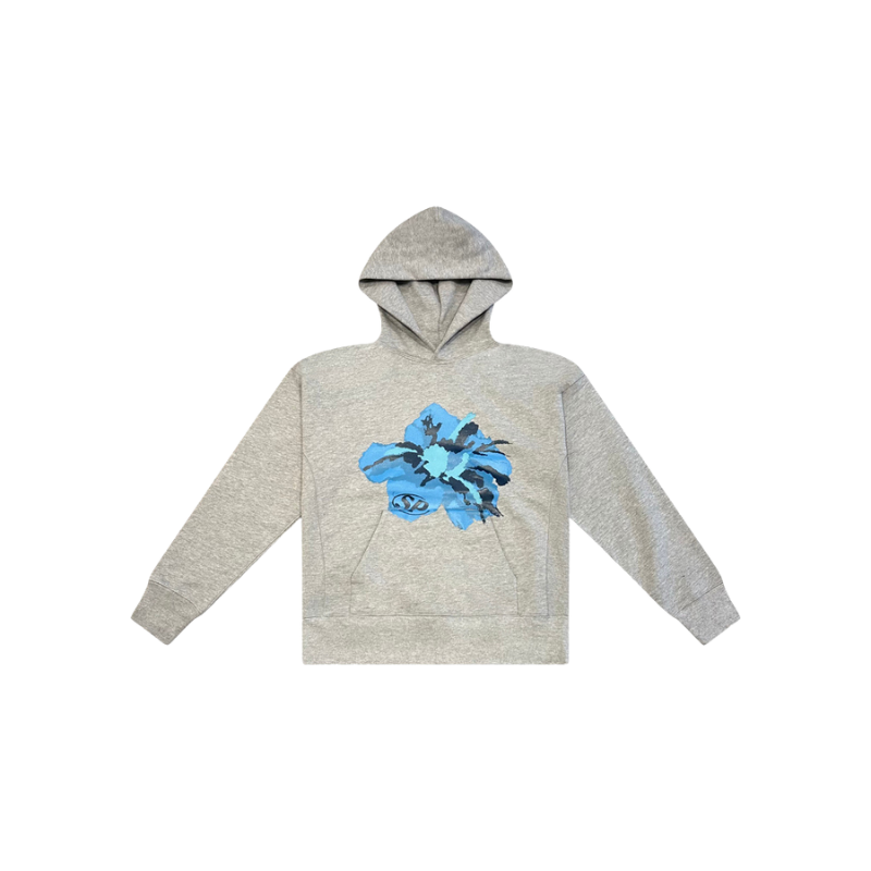 Hoodie Grey Flower Logo | StudioPolyvalent