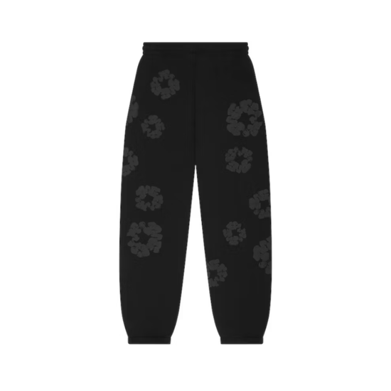 Joggers Cotton Wreath Full Black | Denim Tears