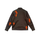 Jacket Work Dog Leather Cross Patch Orange | Chrome Hearts, view 4