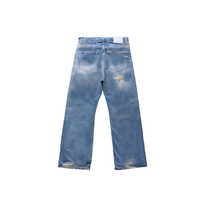 Denim Pants Light Wash Distressed Fit05 Bootcut | Garment Workshop