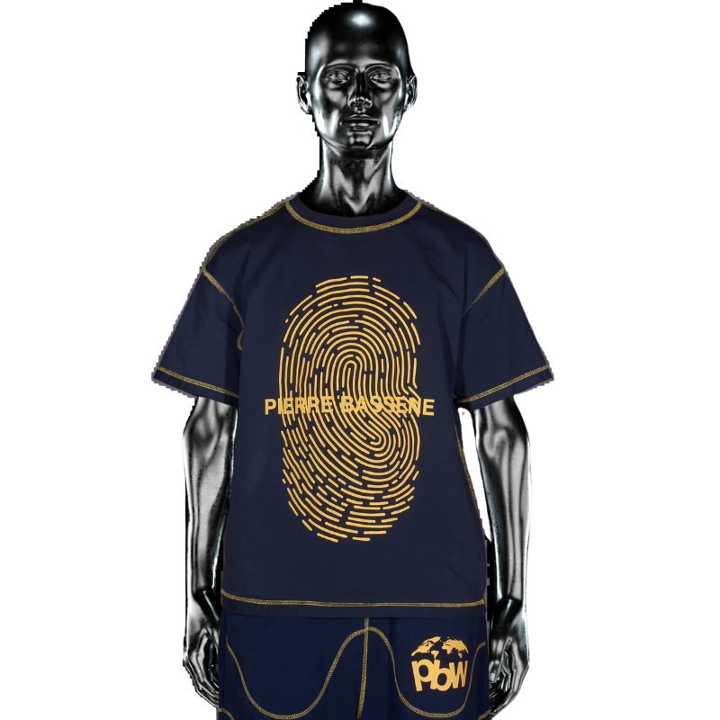 T-shirt UNI℗ Fingerprint - Navy | Pierre Bassene