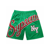 Mesh Shorts Big Script Mesh Green | Supreme