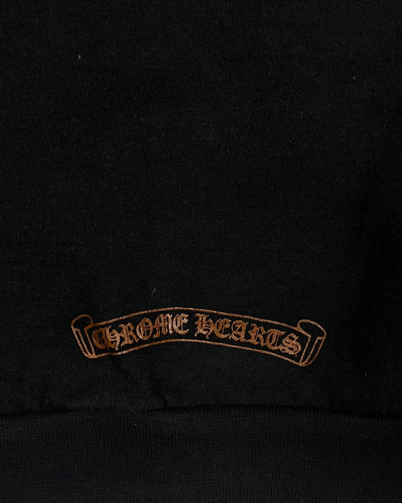 Chrome Hearts Vertical Logo Black Brown Hoodie