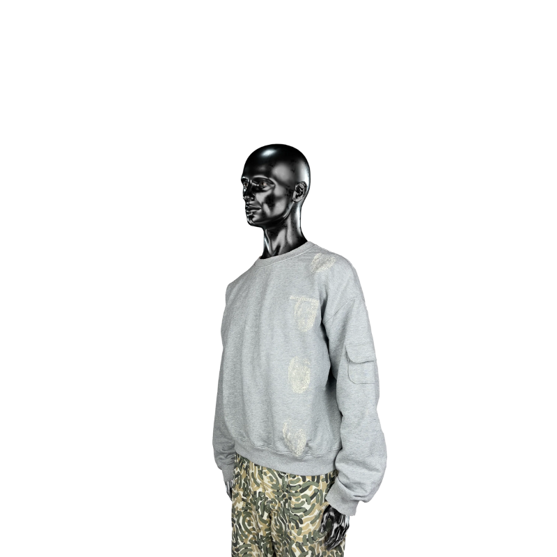 Crewneck Military Crewneck℗ - Heather Grey | Pierre Bassene