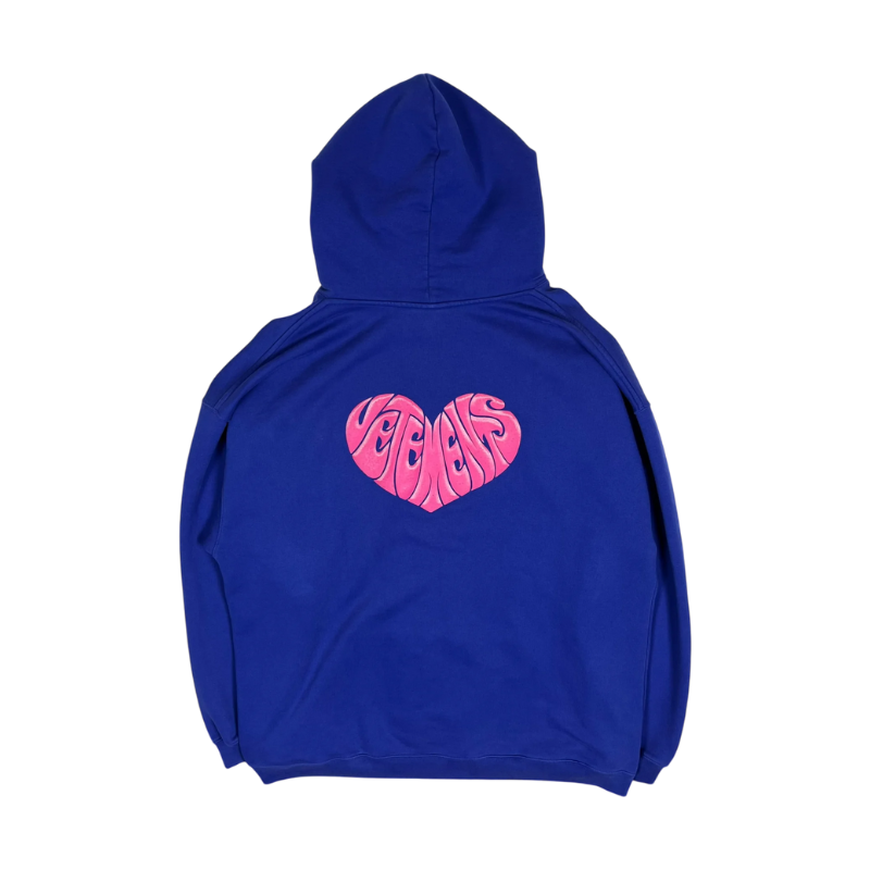 Hoodie  Blue Dolphins Heart Logo | Vetements