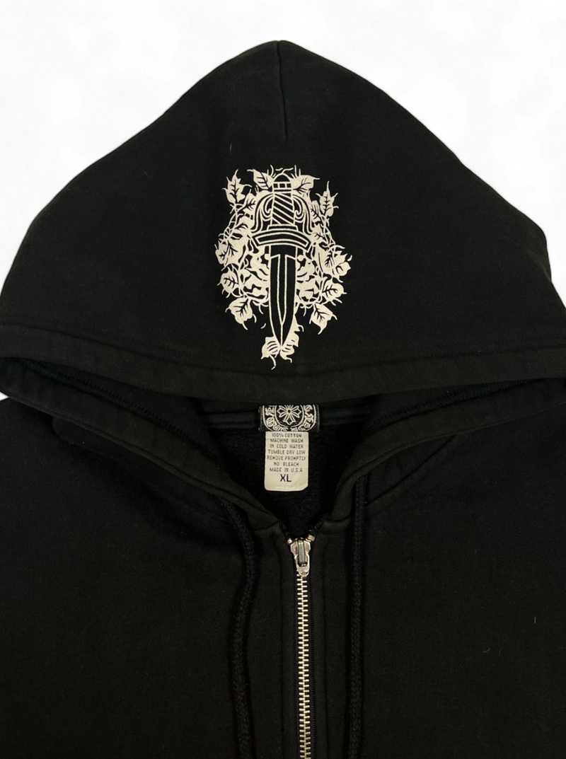 Chrome Hearts Black Dagger Logo Hoodie Vintage