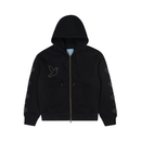 Zip Hoodie Dove & Eye Studded Black | KidSuper
