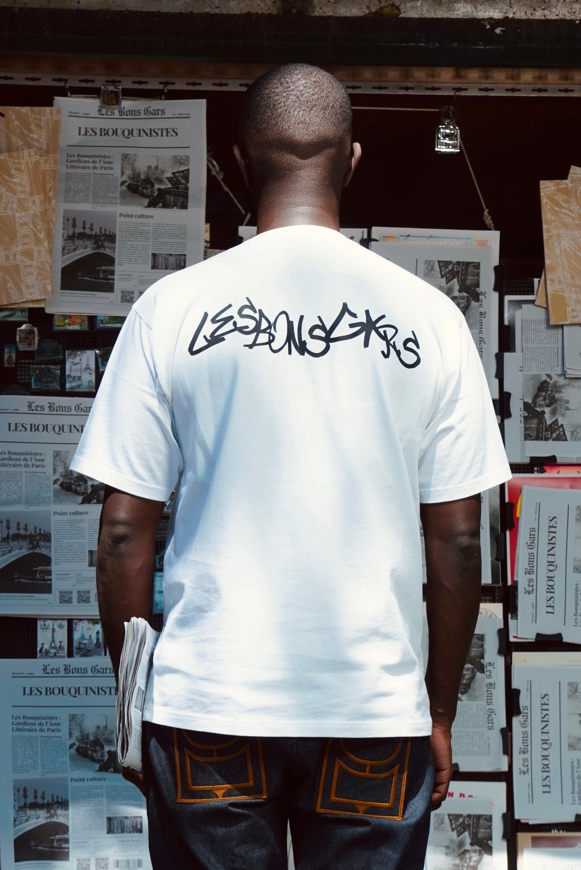 T-shirt Bouquinistes Blanc | Les Bons Gars