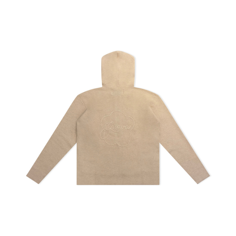 Two Way Zip Hoodie Cashmere | Maison Guava