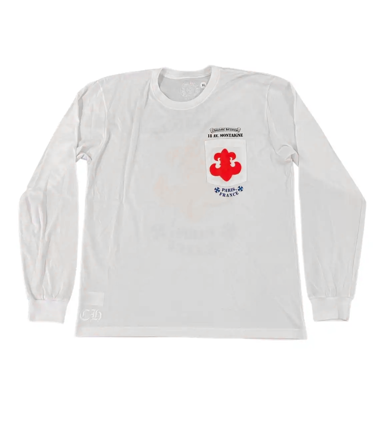 Longsleeve Avenue Montaigne White | Chrome Hearts