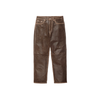 Leather Pants Loose Fit Brown  | Supreme x True Religion