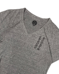 T-shirt Grey V Neck Stars Logo | Chrome Hearts
