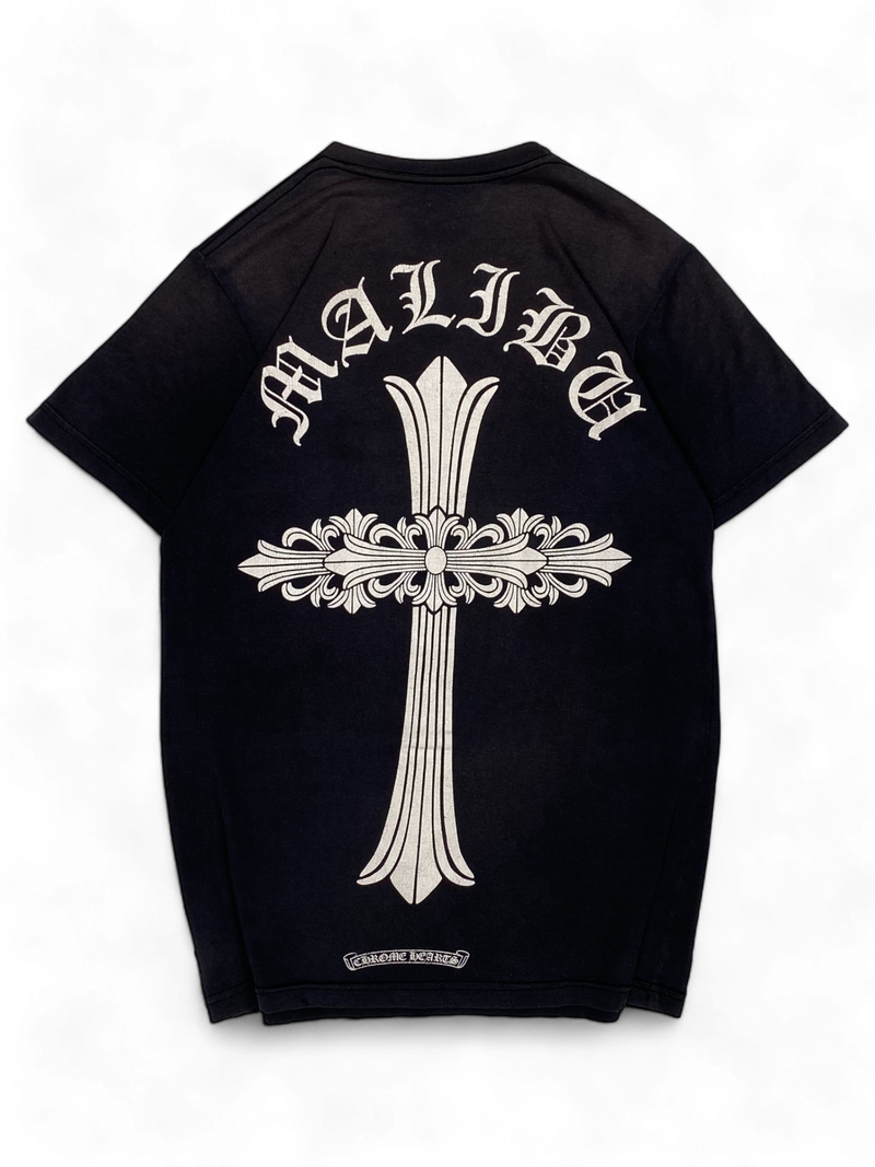 T-shirt Black Malibu Cross Logo Tee Vintage | Chrome Hearts