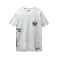 T-shirt White T-Bar Vertical Logo  | Chrome Hearts