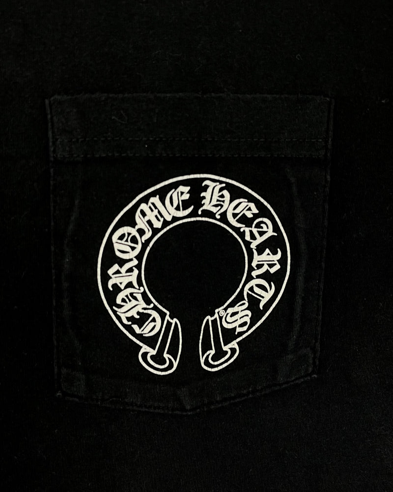 T-shirt Black Vertical Logo | Chrome Hearts