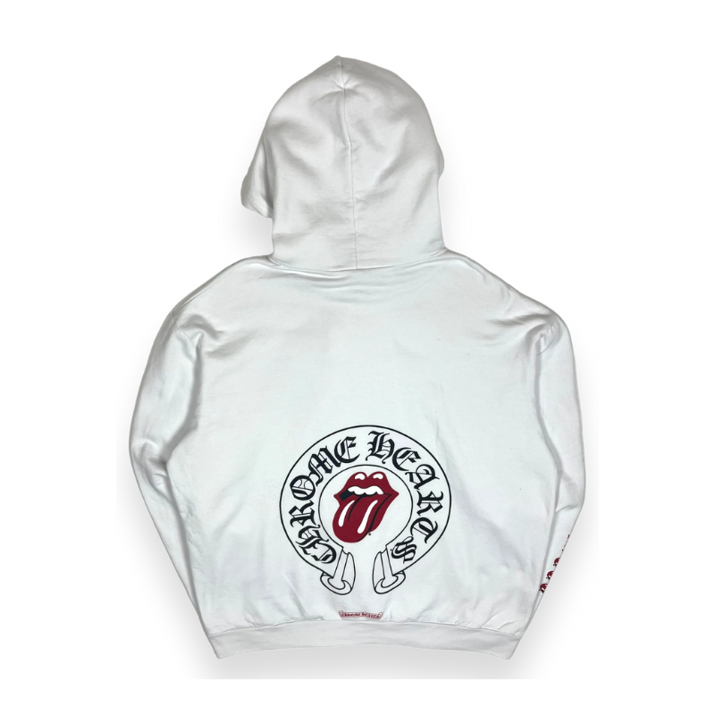 Chrome Hearts Rolling Stones White Hoodie