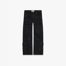 Cargo Pants Wrinkled Canvas Black | Reternity