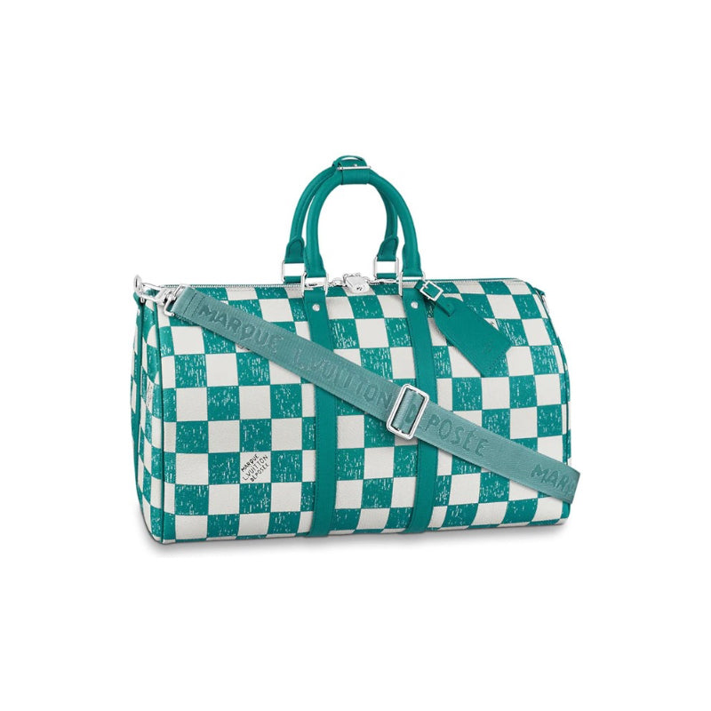 Keepall LOUIS VUITTON Teal Blue