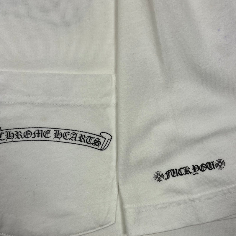 Chrome Hearts White Spellout Logo Tee  Vintage