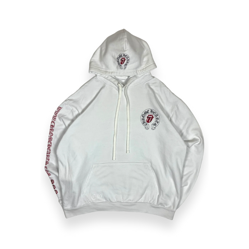 Chrome Hearts Rolling Stones White Hoodie