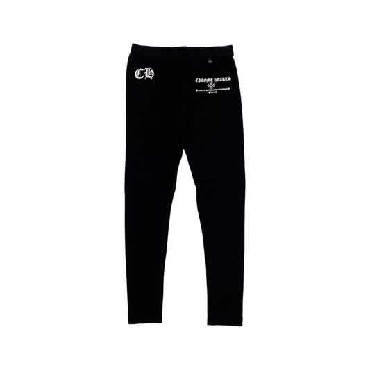 Chrome Hearts Black Spellout Logo Leggings