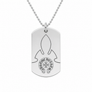Pendant Silver Fleur Large Dog Tag | Chrome Hearts, view 5