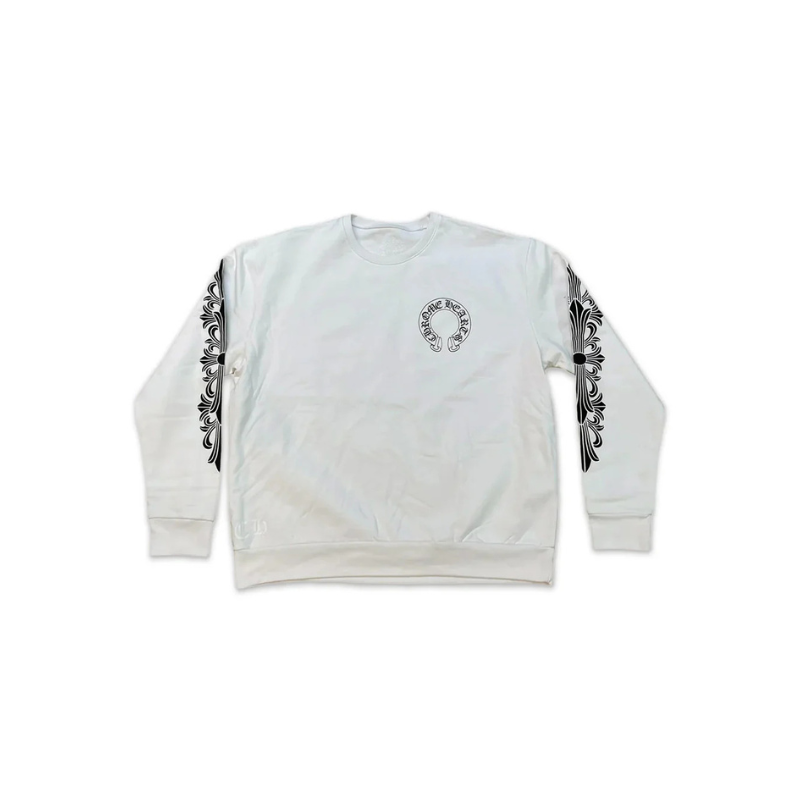 Crewneck Floral White | Chrome hearts