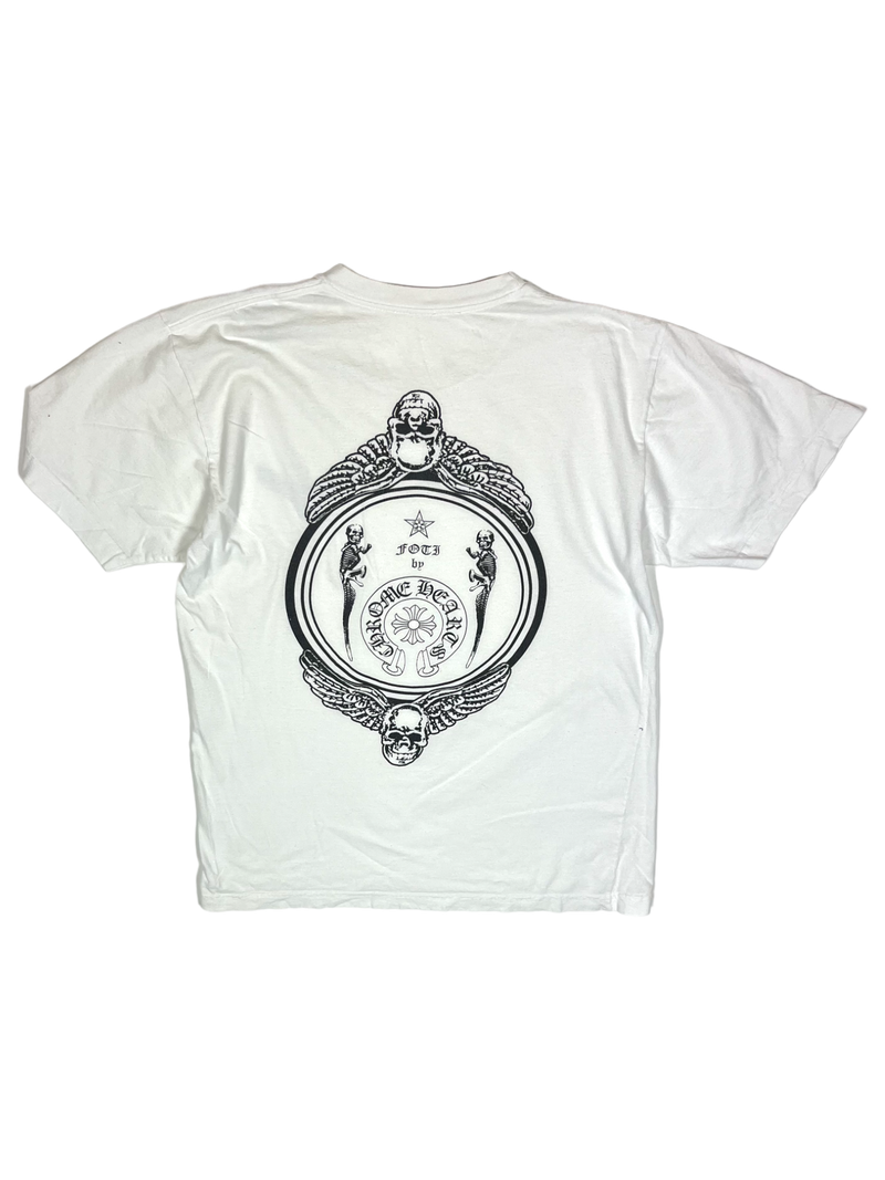 Chrome Hearts x Foti White Horseshoe Skull Tee Vintage