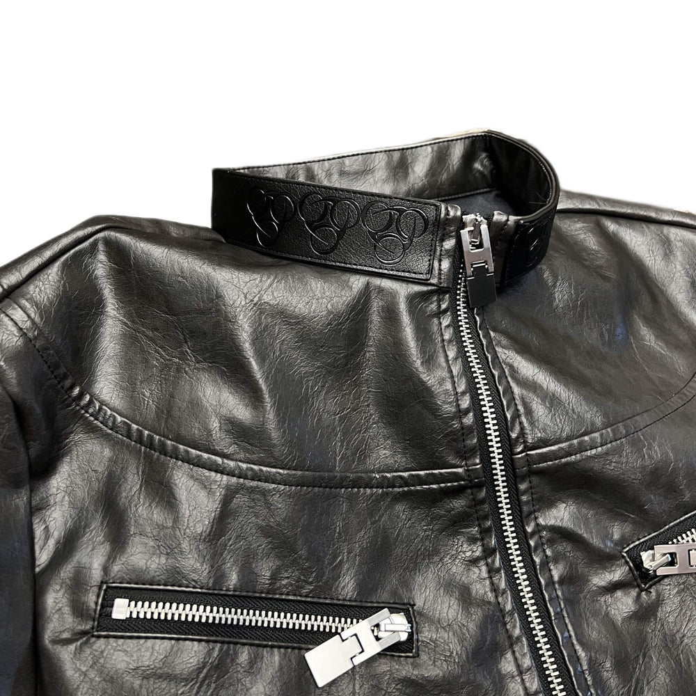 QAOS® Leather Jacket QUIROZ in Black