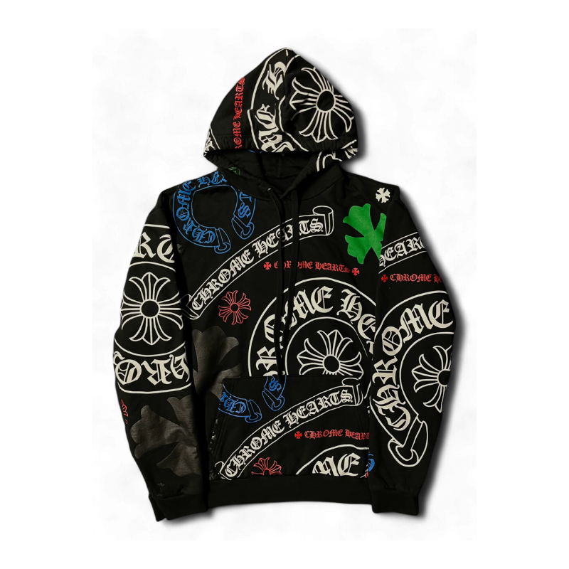 Hoodie Black Stencil | Chrome Hearts