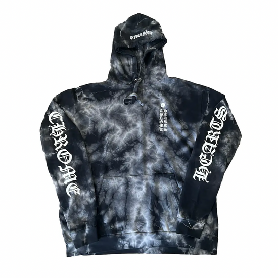 Hoodie Horseshoe Tie Dye 'Blue/Grey' | Chrome Hearts