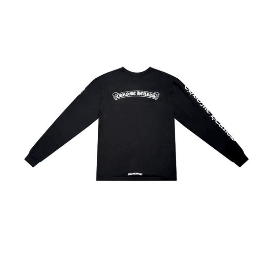 Longsleeve Scroll Logo Black | Chrome Hearts
