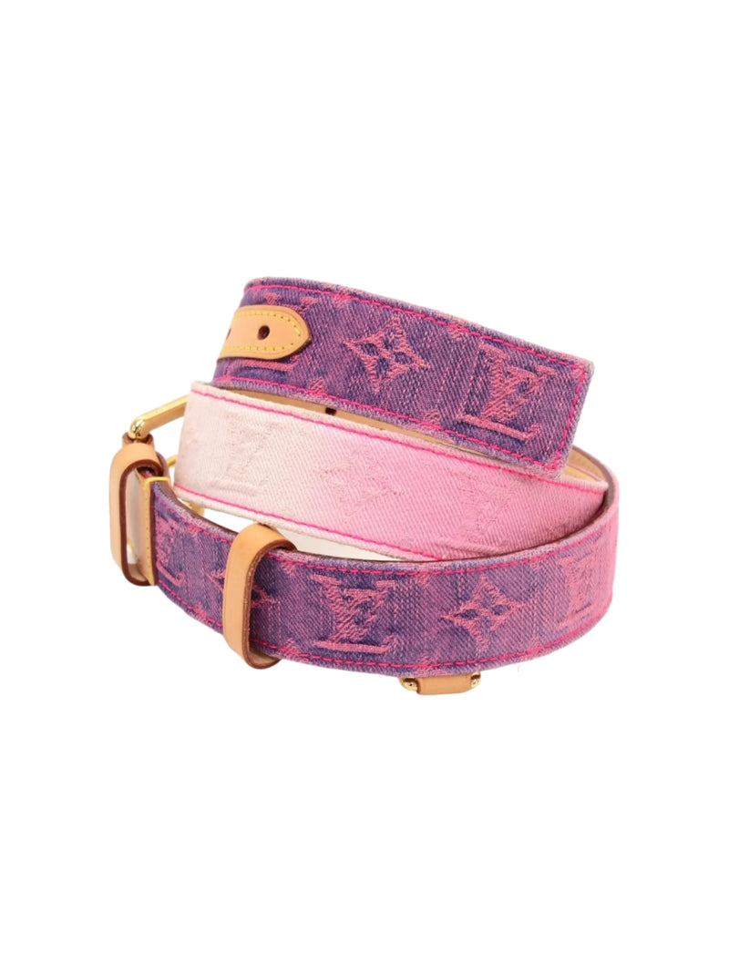 Louis Vuitton Pink Monogram Denim Belt